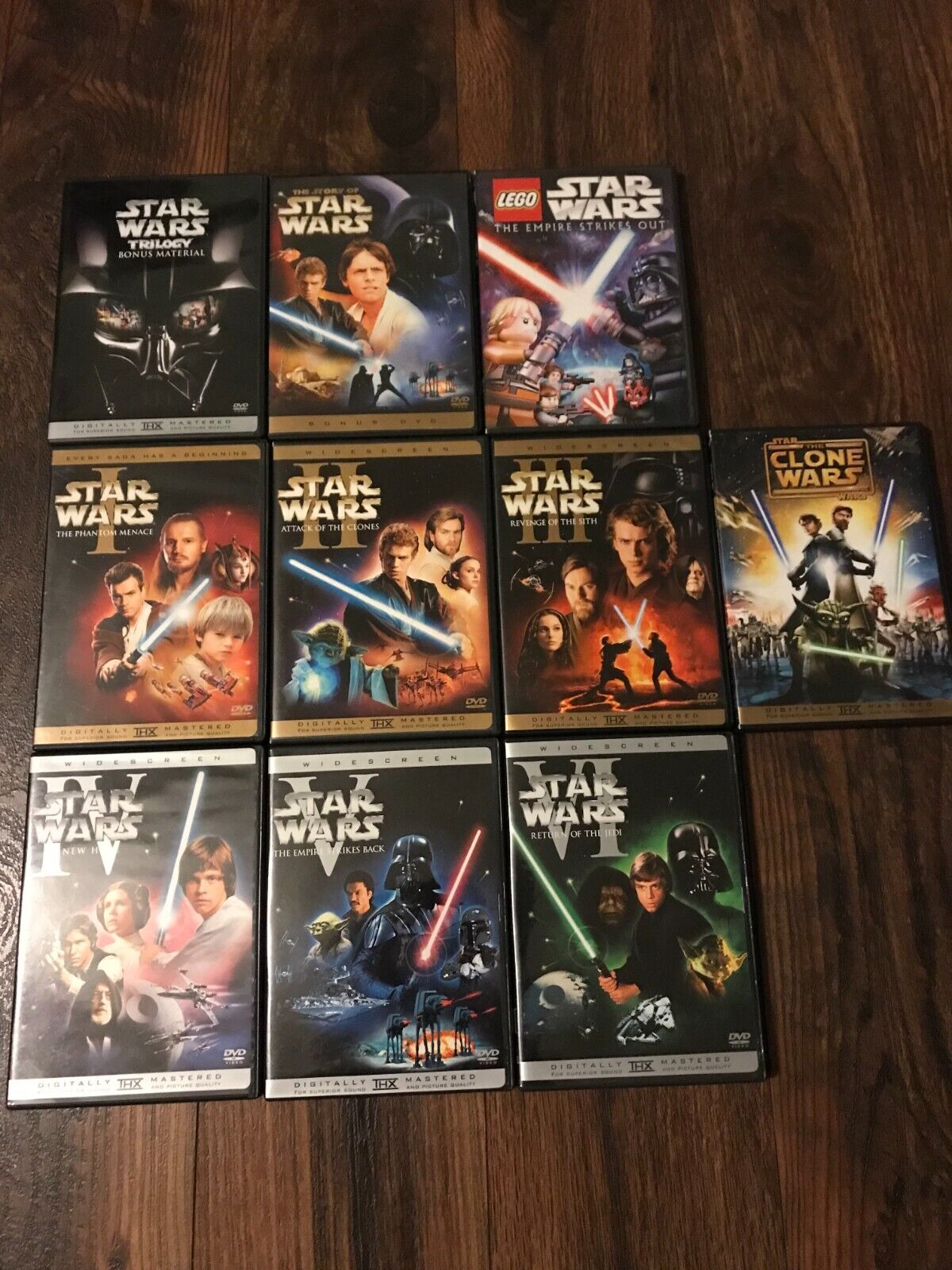 Star Wars DVD 1-2-3-4-5-6 + 4 Bonus. Very Condition. eBay