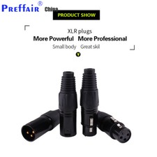 3Pin XLR Plug Audiophile Microphone Adapter Audio HIFI 3 Pin XLR Connector DIY