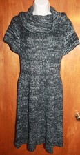 RUE21 Jrs. Large SWEATER DRESS (gray w/ short sleeves & cowl neckline) perfect