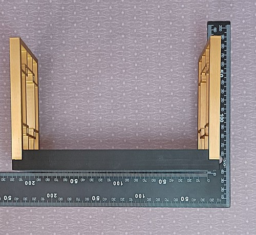 black & gold SOFA TABLE & 2 OTTOMANS living room DOLL FURNITURE 1/6 for BARBIE - Picture 12 of 12