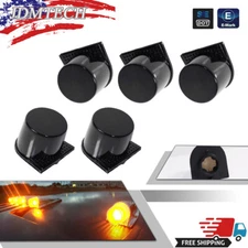 5Pcs Smoke Cab Roof Marker Running Clearance Light Covers For Dodge W & D Series