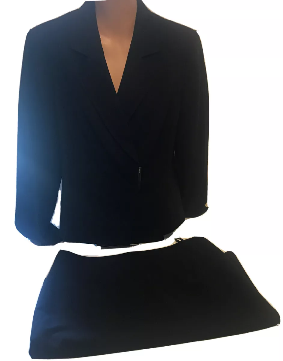 Calvin Klein Women s Charcoal Black Blazer Jacket and Skirt Set