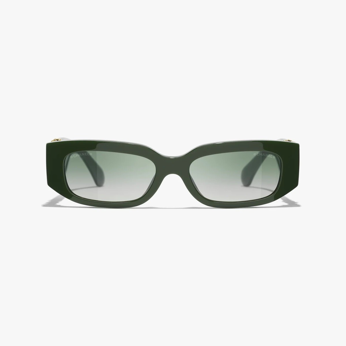 CHANEL シャネル ロゴ レンズ オーバル サングラス CH5544 Chanel Khaki & Green Oval Sunglasses CHANEL 5544 53mm New w