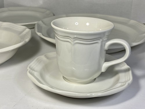 MIKASA FRENCH COUNTRYSIDE 5 Pc. 1 Setting DINNERWARE SET - White - Complete New - Picture 7 of 12