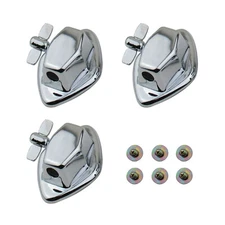 3 PCS Floor Tom Bracket Floor Tom Leg Brackets for 9.5MM Floor Tom Legs(3PCS/PK)