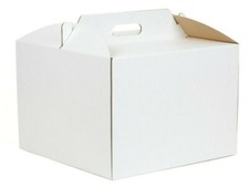 TORTENKARTON TORTENSCHACHTEL TORTENBOX 345x345x240 mm Innenmaß Weiss NEU Stabil