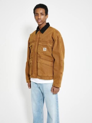 ジャケット・アウター Stussy ALFONSO CANVAS SHOP JACKET Washed Canvas Shop Jacket – Premier
