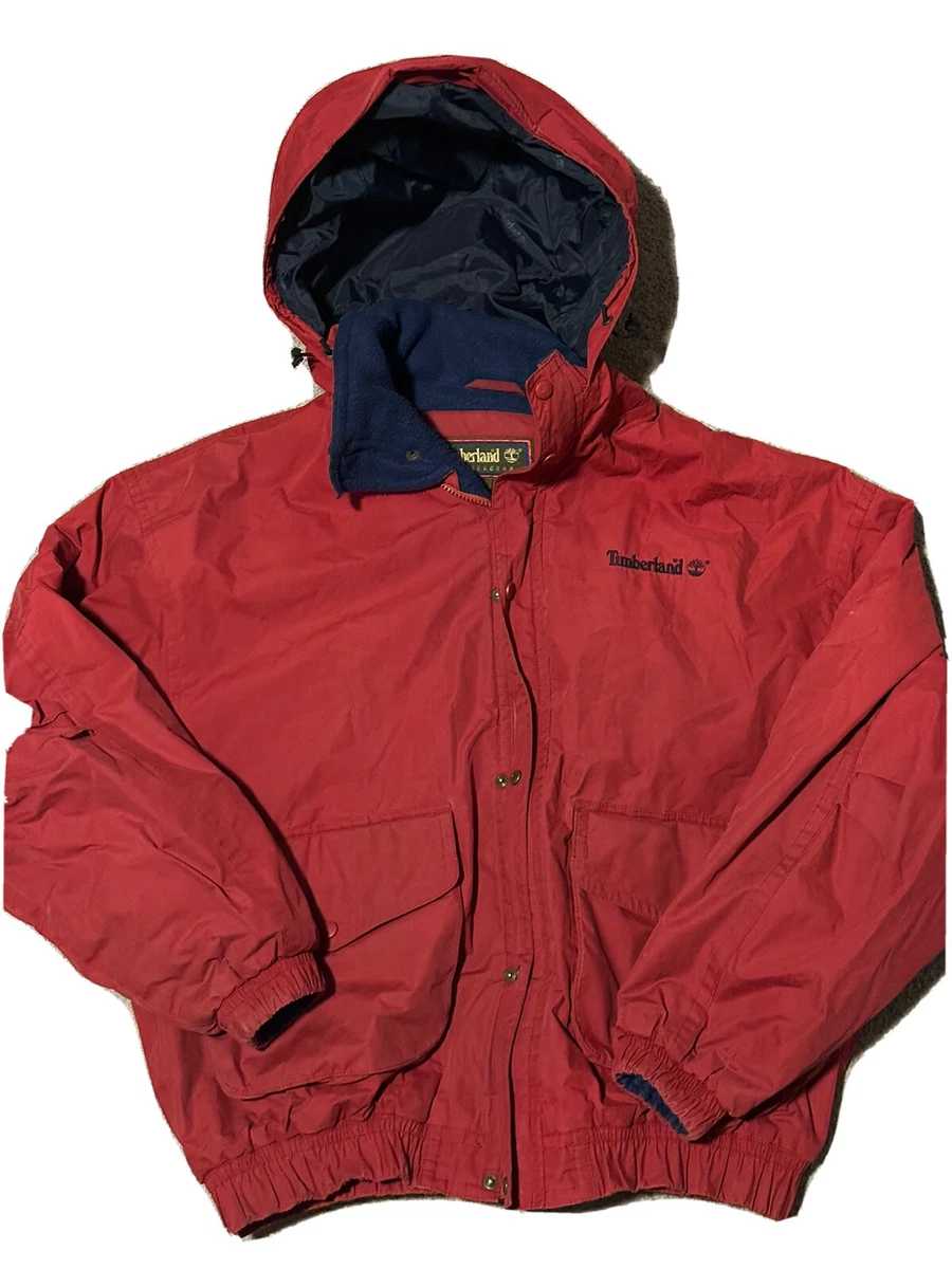 Red timberland best sale jacket