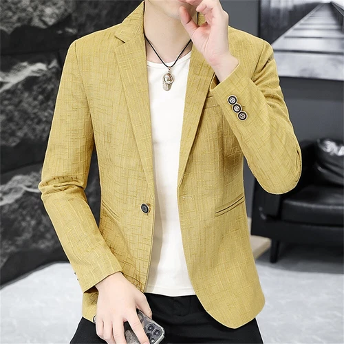 Men Work Blazer Jacket Business Casual Button Slim Fit Suit Coat Tops Solid - Picture 6 of 12