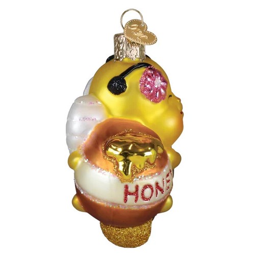 Old World Christmas BEE SWEET (12719) Glass Ornament w/OWC Box - 第 3/4 張圖片