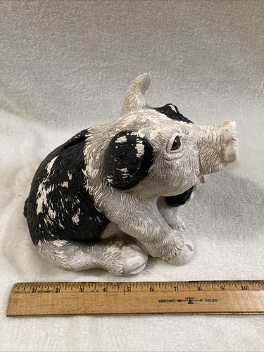 Vintage Large Pottery Pig with Piglet .Glass Eyes ,Piggy Bank - Picture 9 of 9