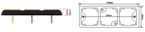 PAIR LED COMBO LIGHTS TRUCK TRAILER CARAVAN UTE 80BARW - Bild 2 von 2