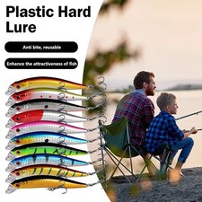 10 Color Lure Plastic Hard Bait Biomimetic False Bait Accessories; Lure O2W0