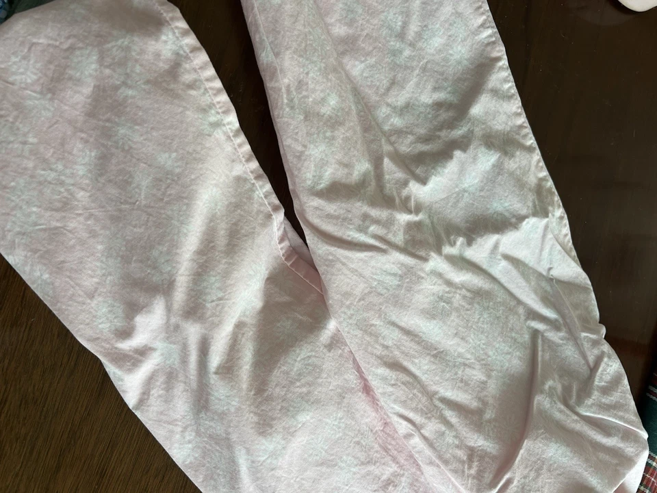 Calça de pijama de algodão rosa Gap flocos de neve tamanho XL feminina - Imagem 3 de 4