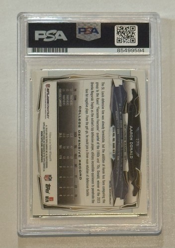 Aaron Donald Autograph Signed 2014 Topps Chrome Rookie Card - PSA/DNA 2 - Picture 2 of 2