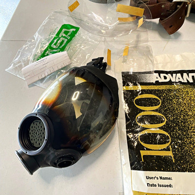 MSA Advantage 1000 Full Face Respirator Mask LG Black 805420 USED