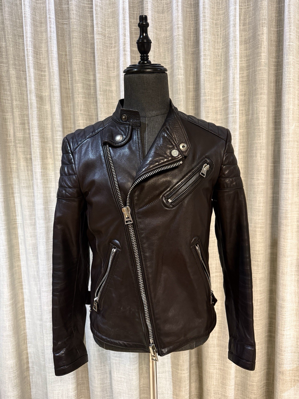 Tom Ford Genuine men’s leather jacket Biker Style RRP $9980 - EU48
