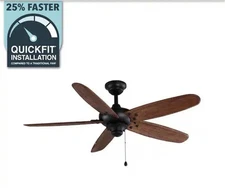 Home Decorators Collection Altura 48 in. Indoor/Outdoor Matte Black Ceiling Fan