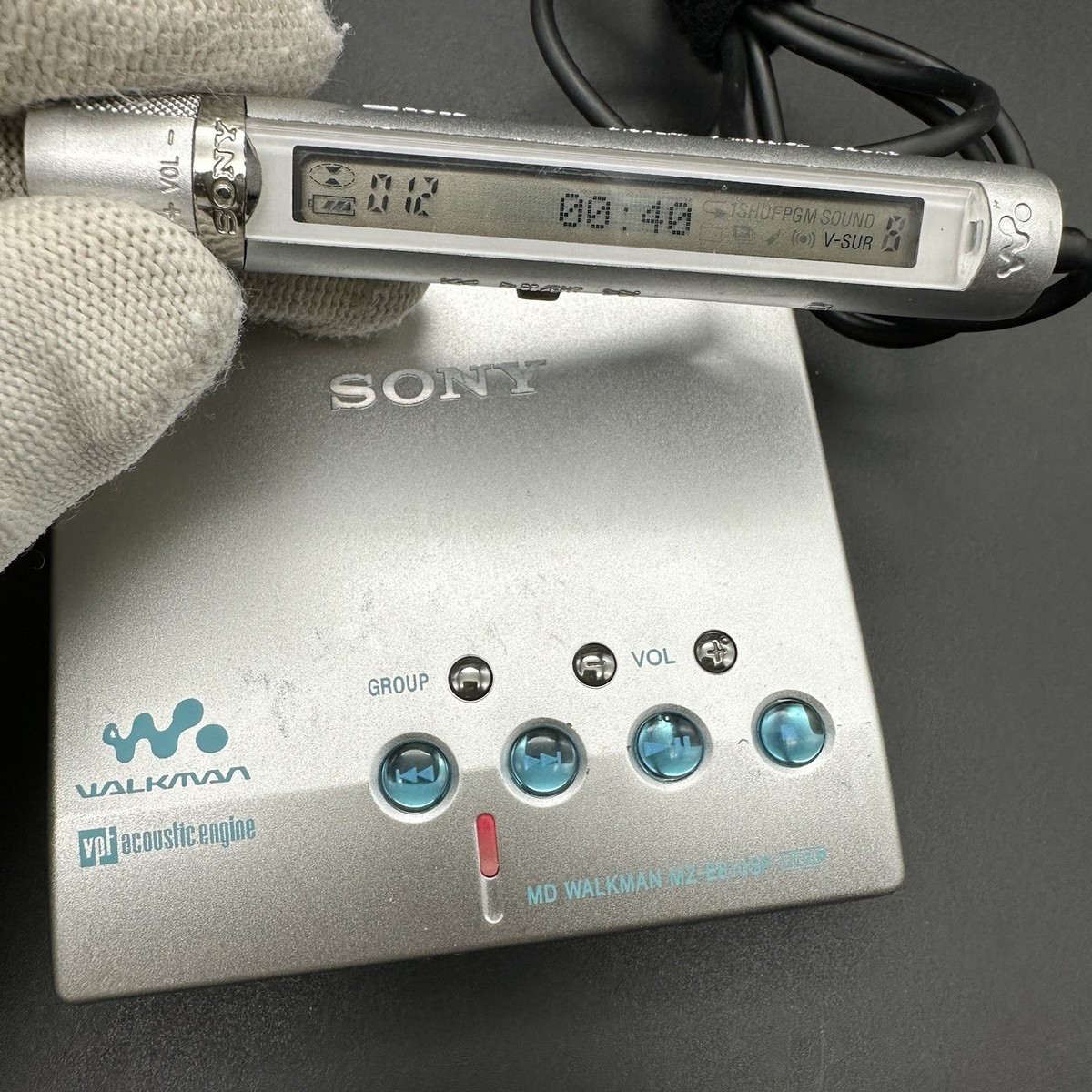 SONY MZ-E810SP Portable Minidisc Player with speaker Tested