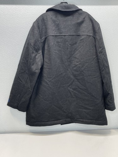 Hart Schaffner Marx Men's Coat Wool Blend Macbeth Size L Black Heather - Picture 4 of 6