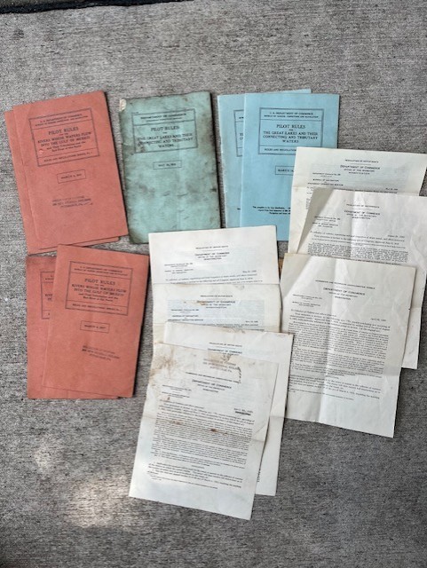 Steamboat Pilot Rule Books Dept of Commerce Gulf of Mexico and Great Lakes 1930