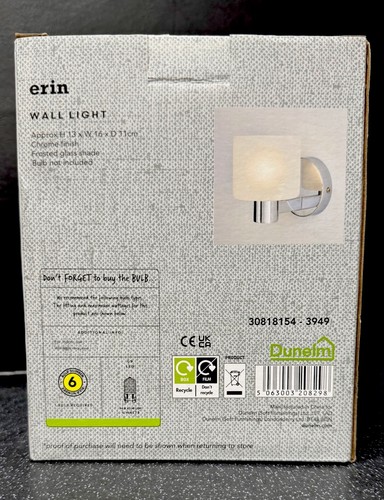 Erin Wall Light by Dunelm Set Of 3. - Picture 2 of 2