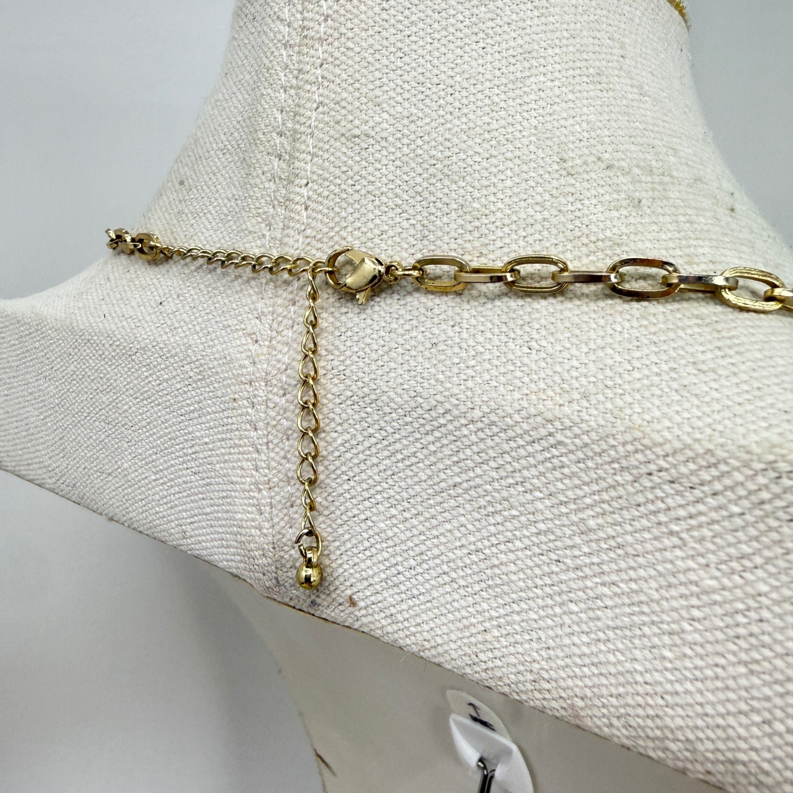 Chunky Leaf Pattern Necklace Articulated Bold Sta… - image 7