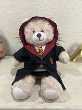 BUILD-A-BEAR Harry Potter Gryffindor Beige Bear Plush with Robe Shirt Tie Vest