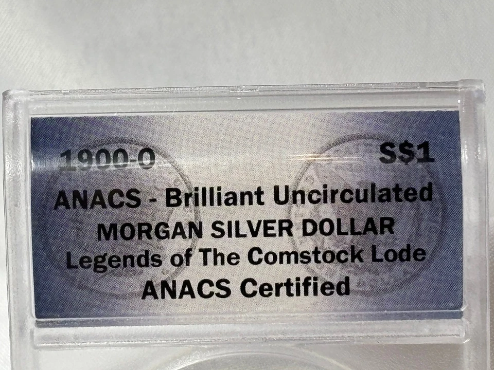 1900 O Morgan Silver Dollar Legends Of The Comstock Lode ANACS Certified - Image 2 of 4