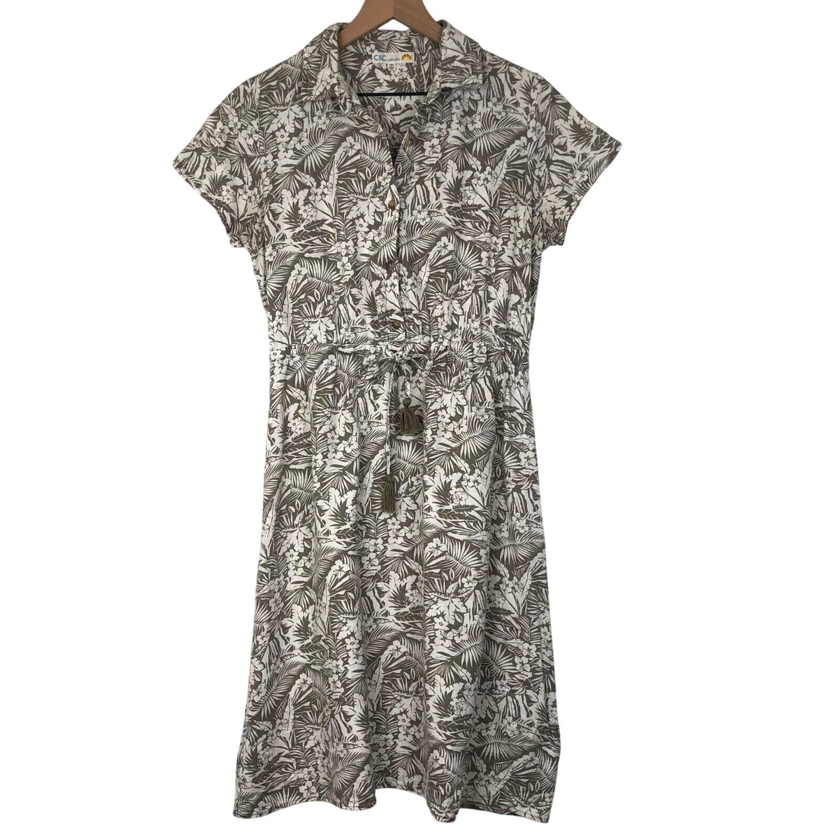 c and c california t shirt dress C&C California Womens Dress Navy Blue White Striped V-Neck T-Shirt Medium M