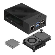 Argon Poly 5 Raspberry Pi 5 Case with Active Cooler THRML 30mm Fan and BLACK