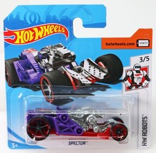 Hot Wheels Spector HW Robots 2018 Short Card Series - FJX29 NRFP Purple 1:64