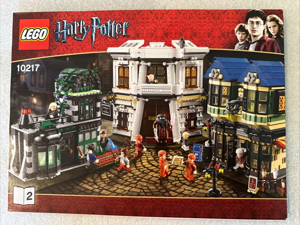 Lego 10217 Harry Potter: Diagon Alley W/Minifigs, Manuals Complete - Image 2 of 4