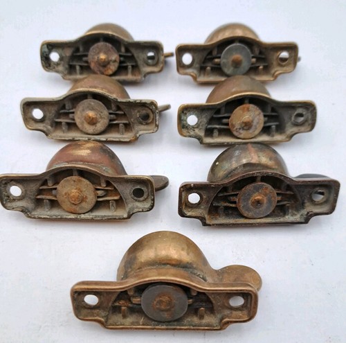 Antik / Vintage Fensterflügel Schlösser Riegel Messingguss Beschläge 7 Stück - Bild 8 von 10