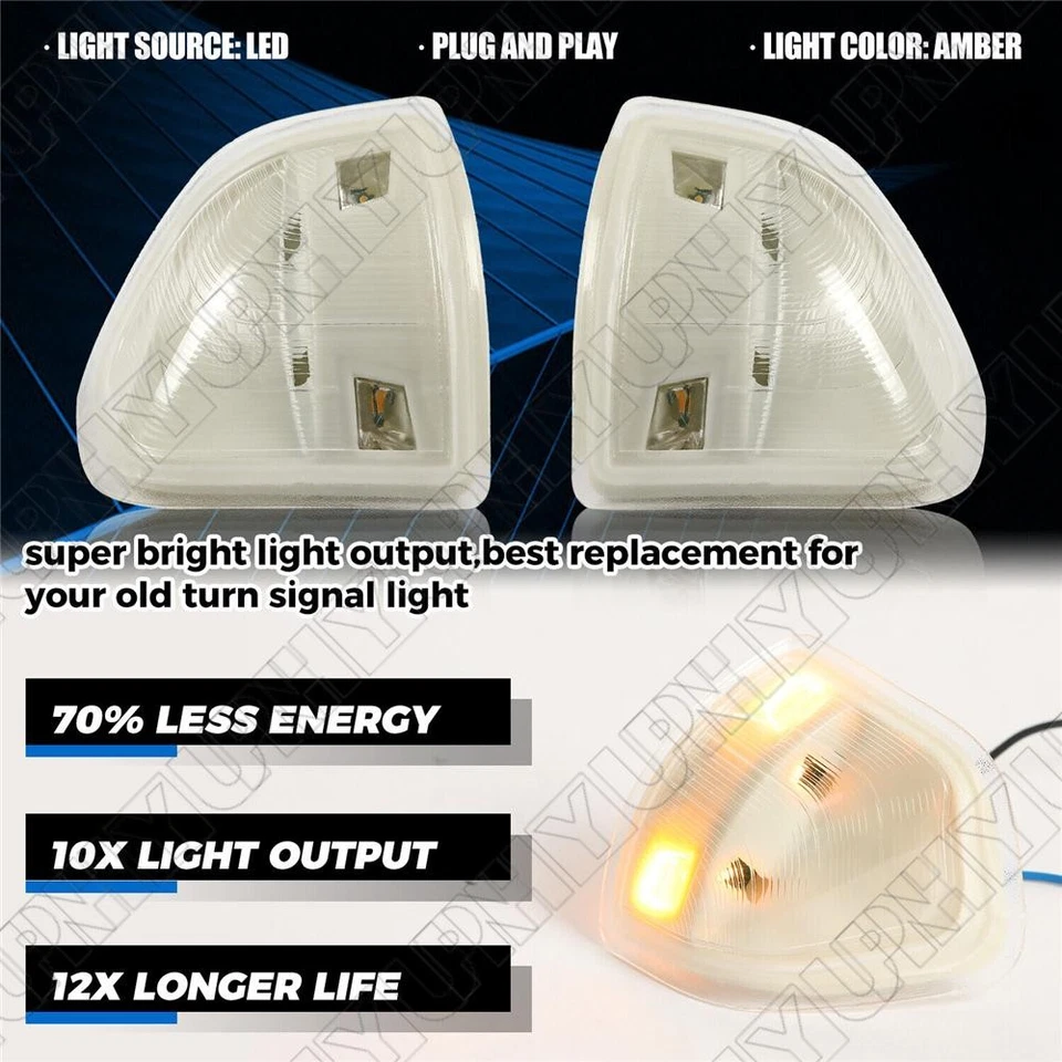 LED Side Mirror Turn Signal Light Clear Lens Amber For Dodge Ram 1500 2500 3500 - Image 4 of 4