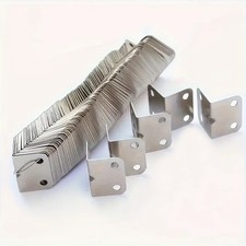 Stainless Steel L-Shaped Bracket Corner Brace 0.79in 90 Degree Angle Corner Lot