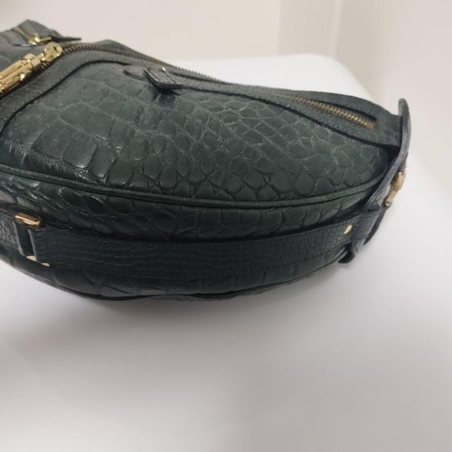 Bolso de Hombro VERSACE Cocodrilo Repujado Medusa Hardware Auténtico de Japón - Imagen 8 de 24