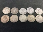 Liberty Walking Silver Half Dollars Lot of 10 Circulated 1935-1947 Lot #1
