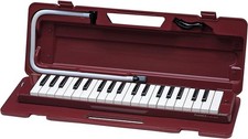YAMAHA Pianica Keyboard Mundharmonika weinrot P-37D volle 3 Oktaven breite...