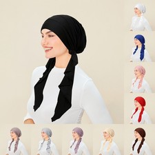 Hats Long Tail Caps Women Muslim Headscarf Hijab Turban Stoles Chemo Cancer Caps