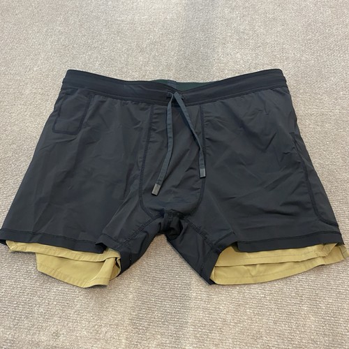 Ten Thousand Interval Shorts Mens XL Brown 5 Inch Inseam Zip Pocket Athletic Gym - Picture 6 of 10