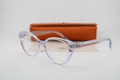 NEW TORY BURCH TY 2143U 1984 CLEAR SILVER AUTHENTIC EYEGLASSES 50-18