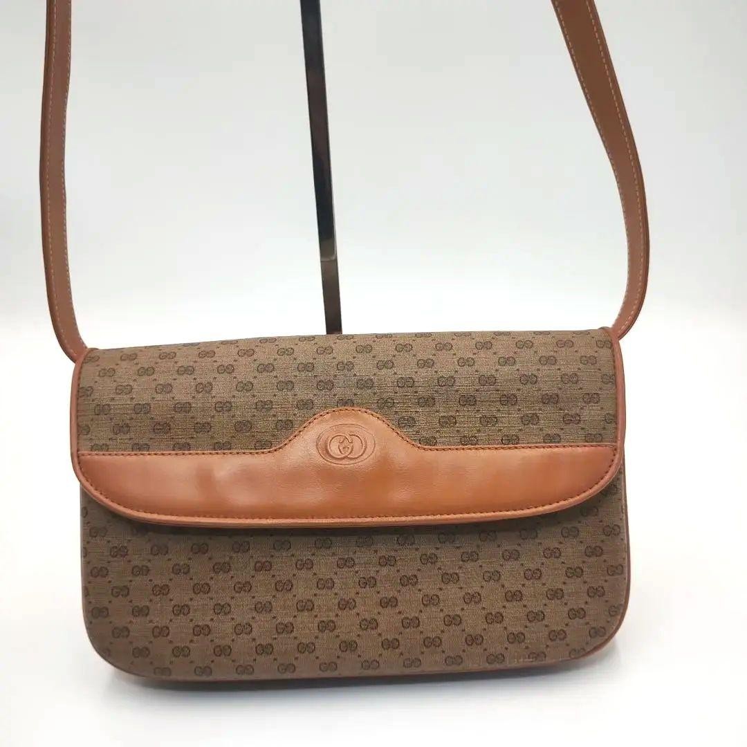 Vintage GUCCI Micro GG Shoulder Bag From Japan
