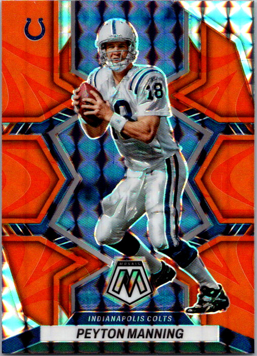 2022 Panini Mosaic PEYTON MANNING # 87 Orange Reactive INDIANAPOLIS COLTS