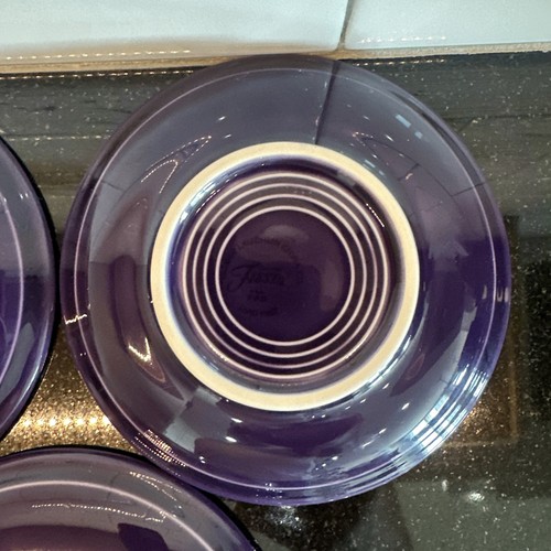 Juego de 3 Platillos Fiesta Ciruela Púrpura 5 7/8" Homer Laughlin Gres Fiestaware - Imagen 10 de 15