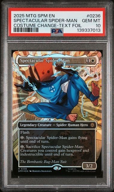 PSA 10 2025 MTG MARVEL'S SPIDER-MAN BORDERLESS-TEXTURED SPECTACULAR SPIDER-MAN