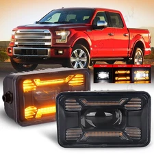 Pair 4.5 inch LED Fog Lights Bumper Lamp DRL/Turn Light For Ford F150 2015-2020