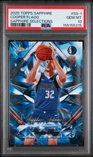 2025 Topps Chrome Sapphire NBA Cooper Flagg Sapphire Selections PSA 10 Gem 💎