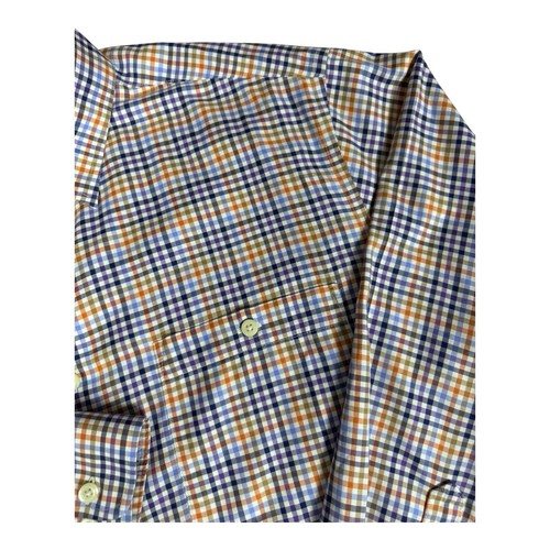 Orvis Gingham Check Oxford Shirt Button Down Colorful Men’s XL Heavyweight - Picture 3 of 15