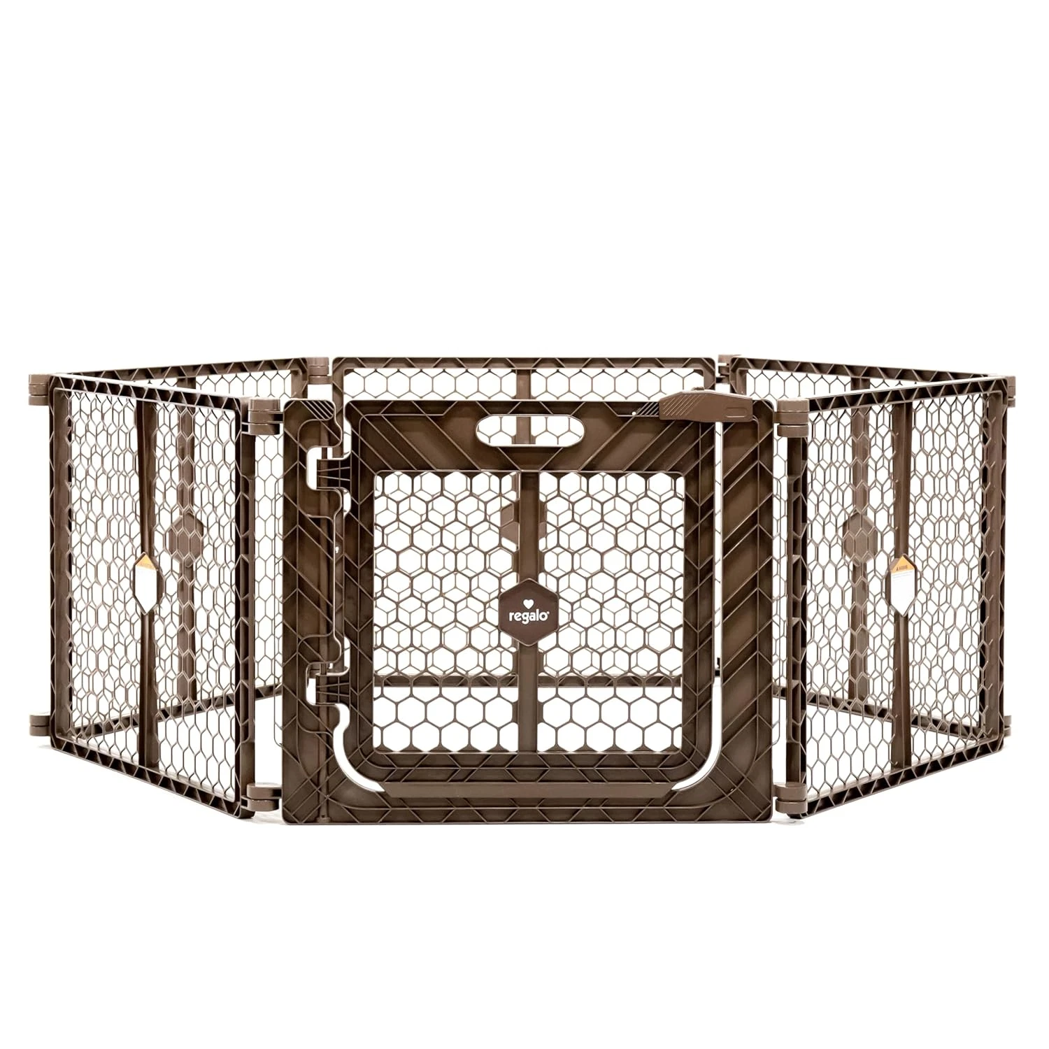 Regalo Safety 192” Super Wide 2-In-1 Baby Gate & Play Yard with Door, Adjustable